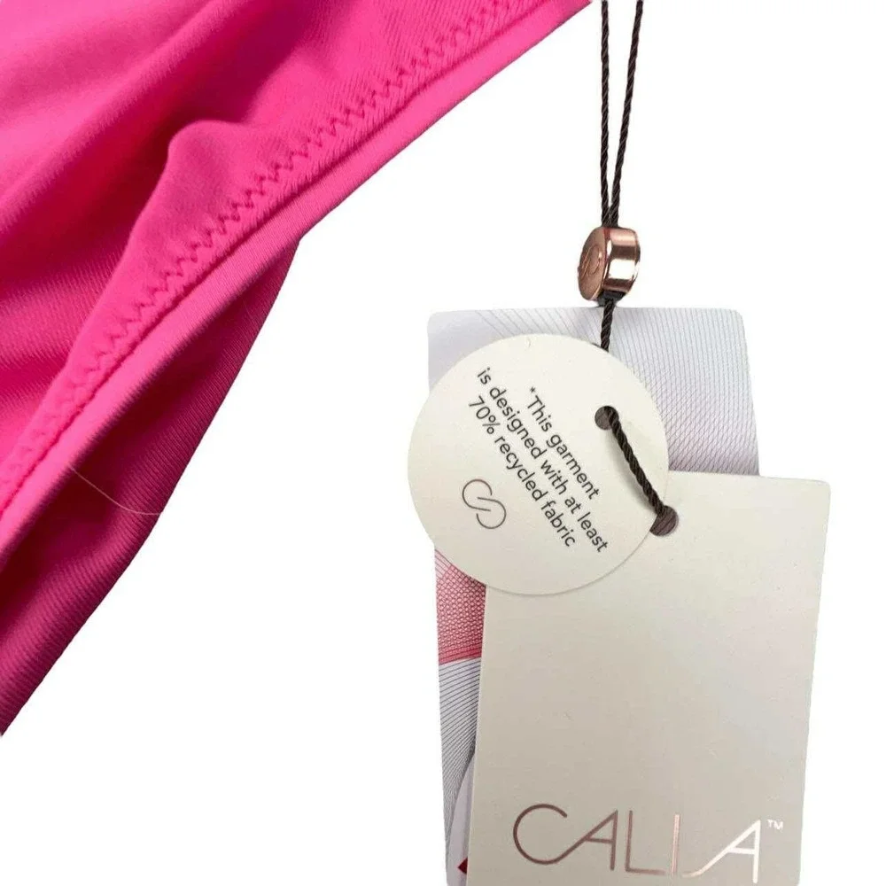 Callia XL Pink Heat High Leg Cheeky Bottom Swimsuit Bikini Bottoms NWT‎
